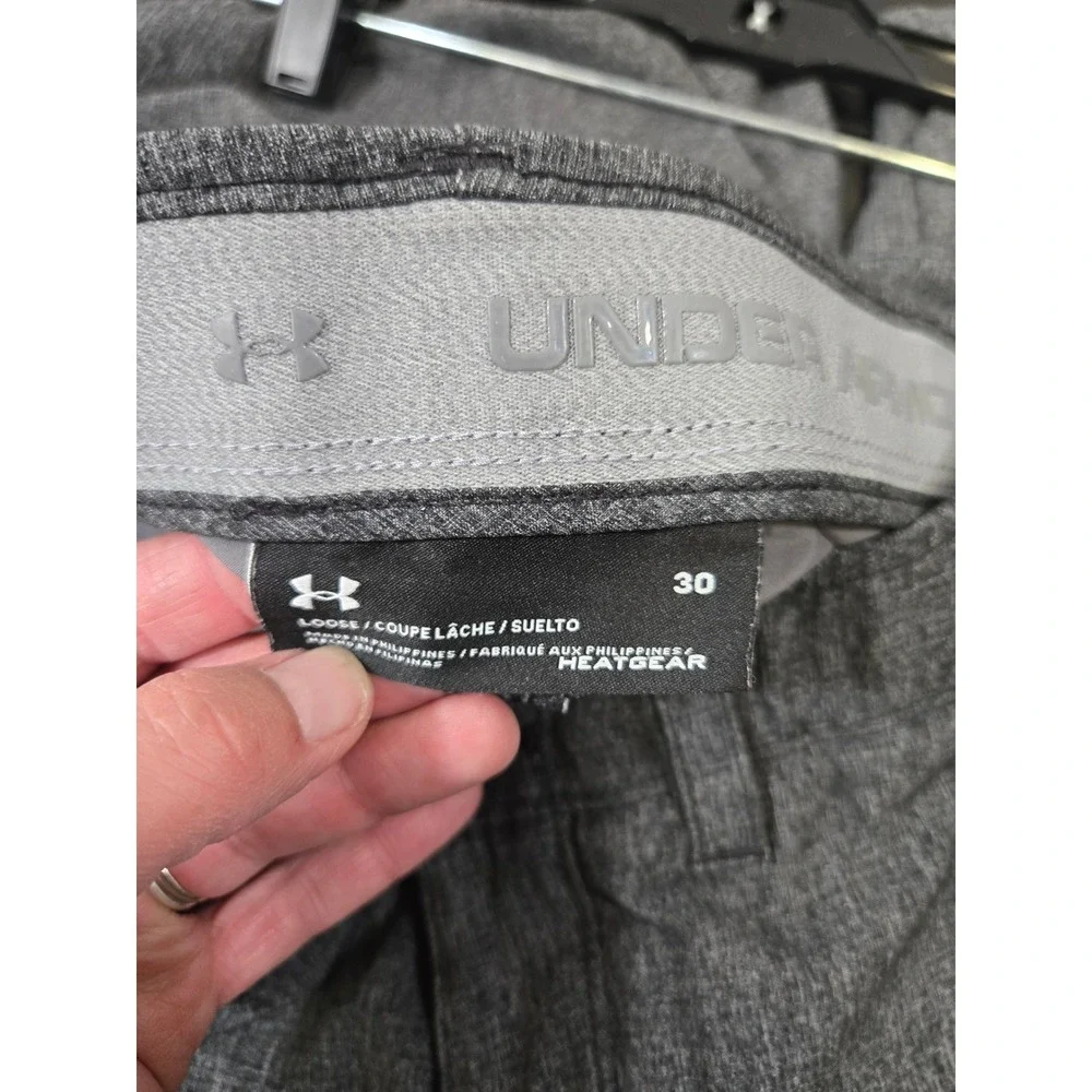Under Armour HeatGear Golf Performance Athletic Shorts Grey 30